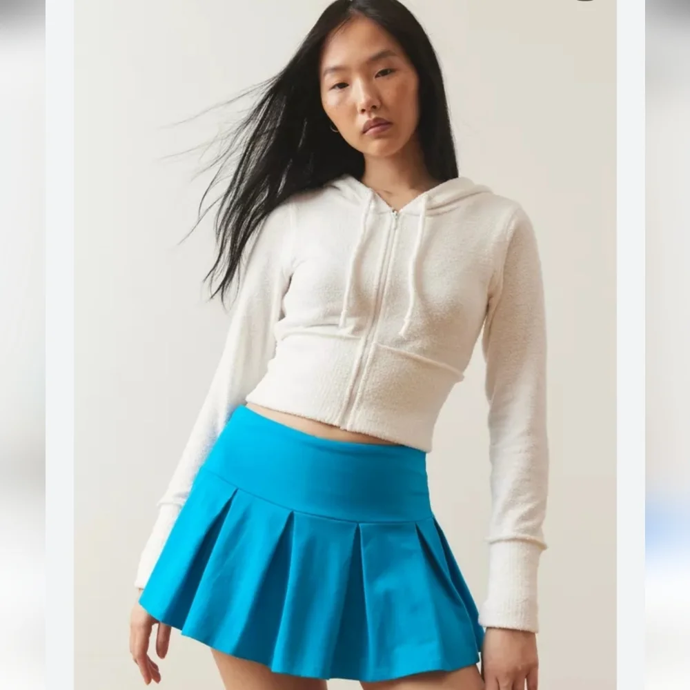 Urban Outfitters Out From Under Prep School Pleated Micro Mini Skort Turquoise